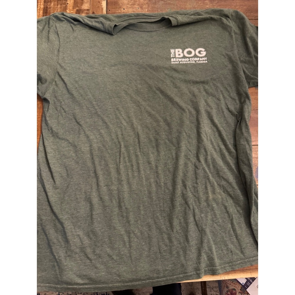 The Bog Brewing Company Saint Augustine Florida Graphic T-Shirt Green Mens Large
